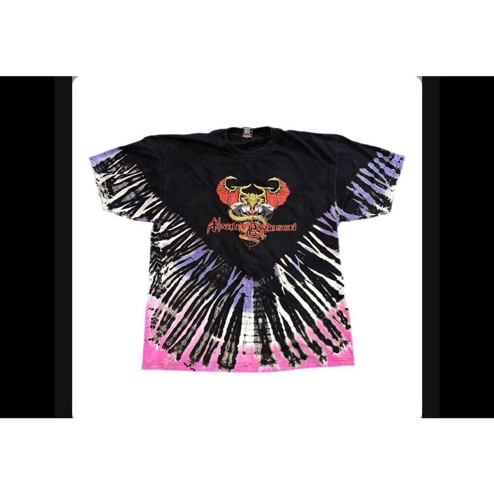 Harley Davidson Dragon Tie-Dye Tee